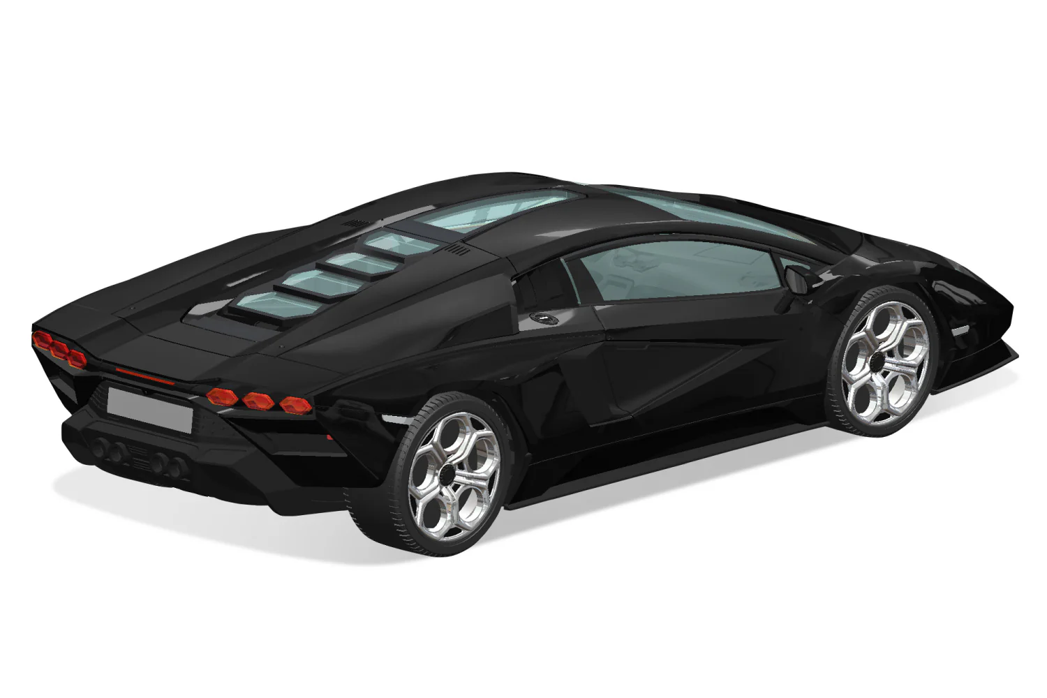 Aoshima 1/32 SNAP KIT #19-D Lamborghini Countach LPI 800-4(BLACK) - Image 3