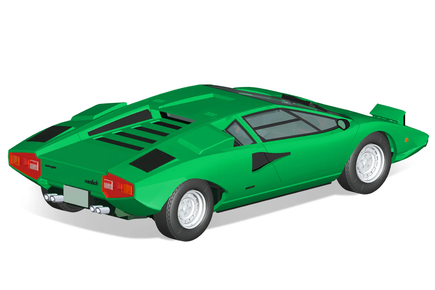 Aoshima 1/32 SNAP KIT #20-D Lamborghini Countach LP400(Green) - Image 3