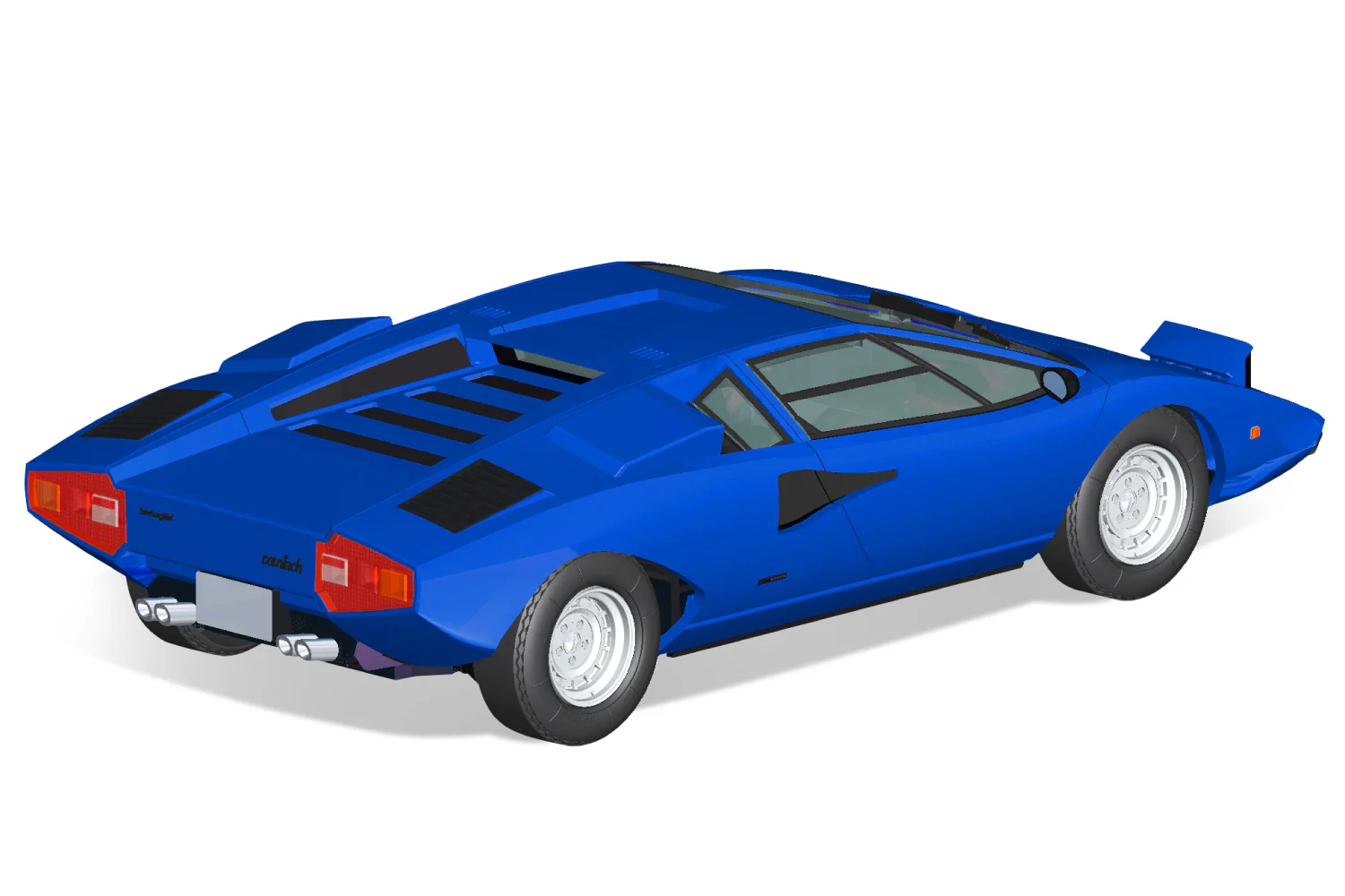 Aoshima 1/32 SNAP KIT #20-E Lamborghini Countach LP400(Blue) - Image 3