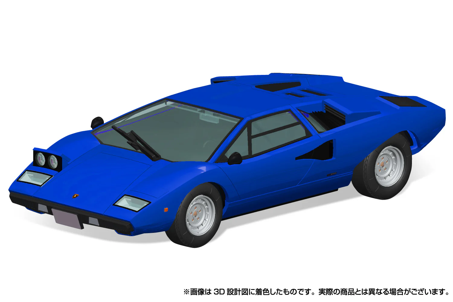 Aoshima 1/32 SNAP KIT #20-E Lamborghini Countach LP400(Blue) - Image 4