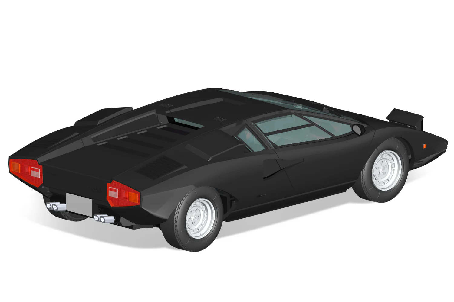 Aoshima 1/32 SNAP KIT #20-F Lamborghini Countach LP400(Black) - Image 3