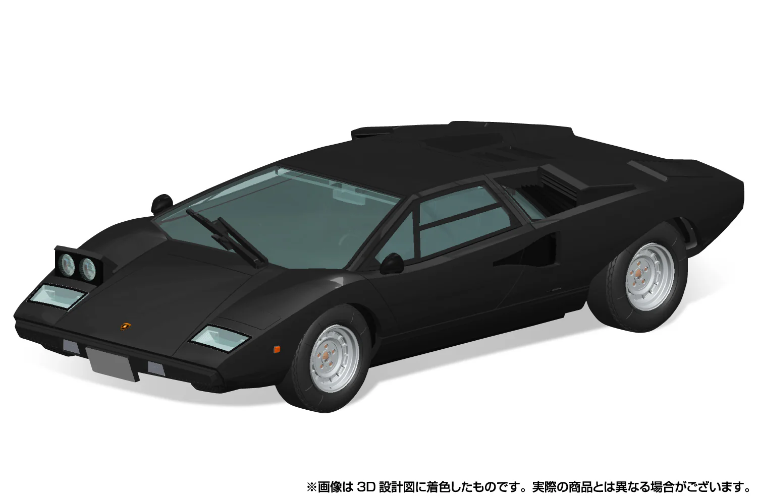 Aoshima 1/32 SNAP KIT #20-F Lamborghini Countach LP400(Black) - Image 4