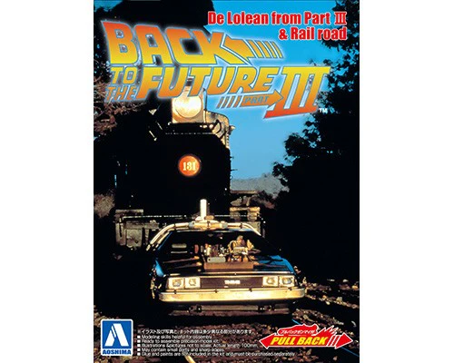 Aoshima Back To The Future 1/43 Pullback DELOREAN from PART 3& Rail road - Image 2