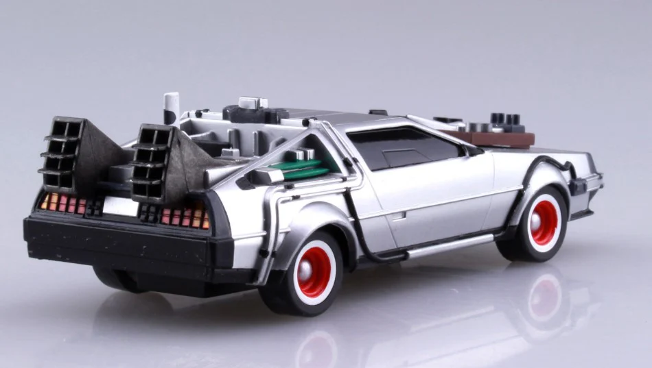 Aoshima Back To The Future 1/43 Pullback DELOREAN from PART 3& Rail road - Image 3