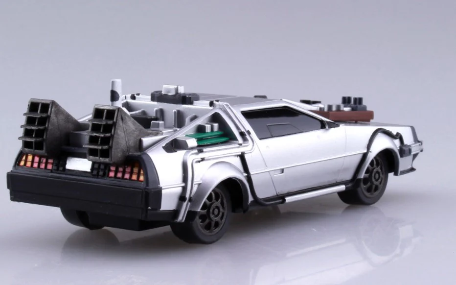 Aoshima Back To The Future 1/43 Pullback DELOREAN from PART 3& Rail road - Image 5