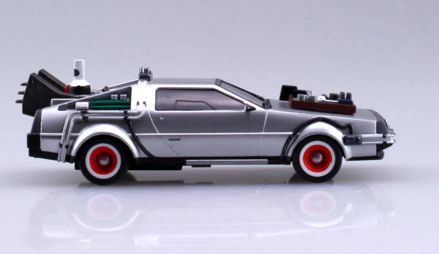 Aoshima Back To The Future 1/43 Pullback DELOREAN from PART 3& Rail road - Image 6