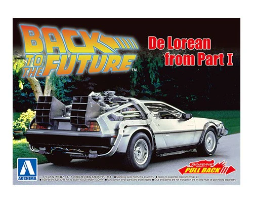 Aoshima Back To The Future 1/43 Pullback DELOREAN from PART I