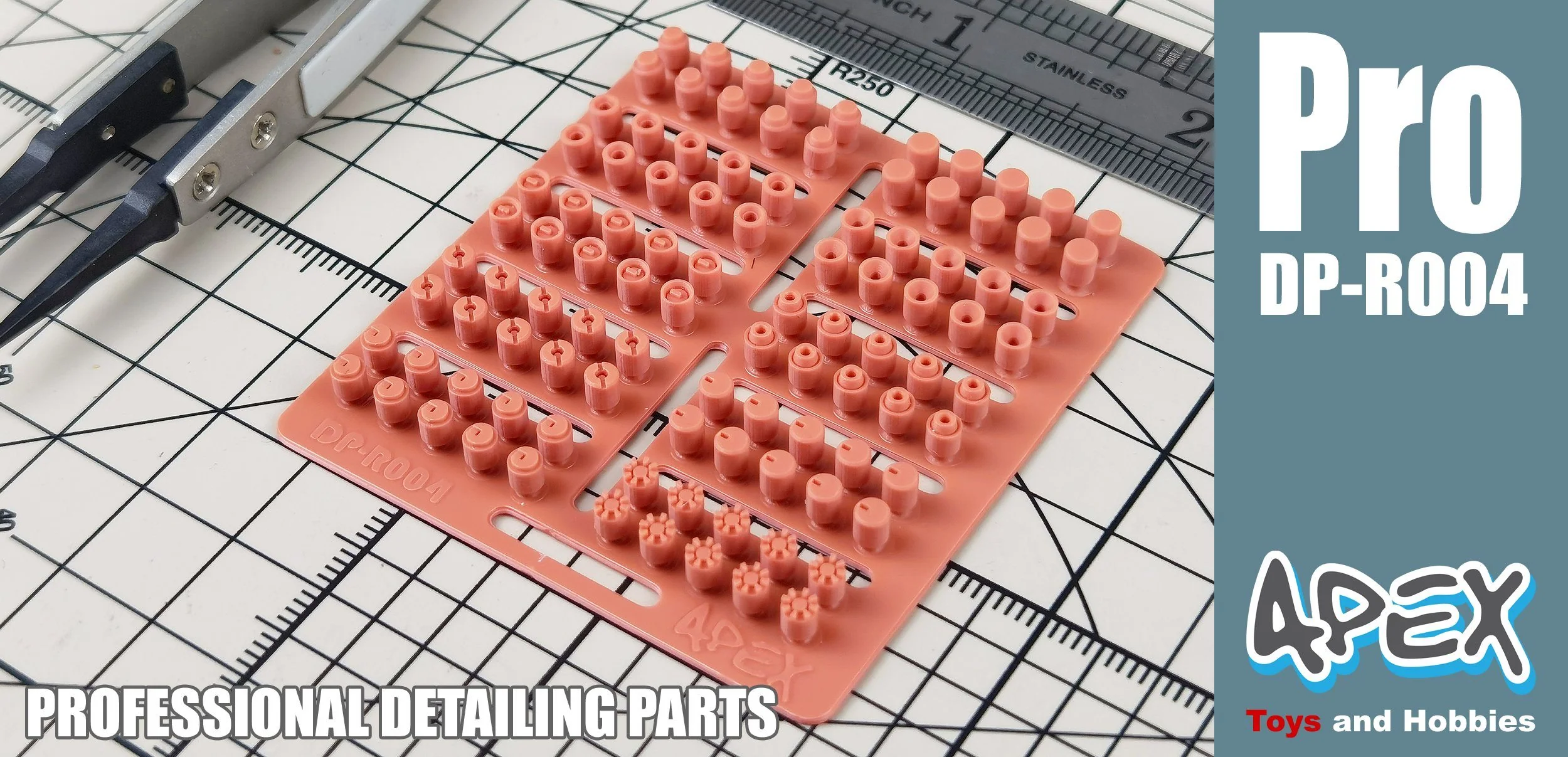 Apex Detailing Parts DP-R004 Minus Mold Rivets 3MM - Image 2