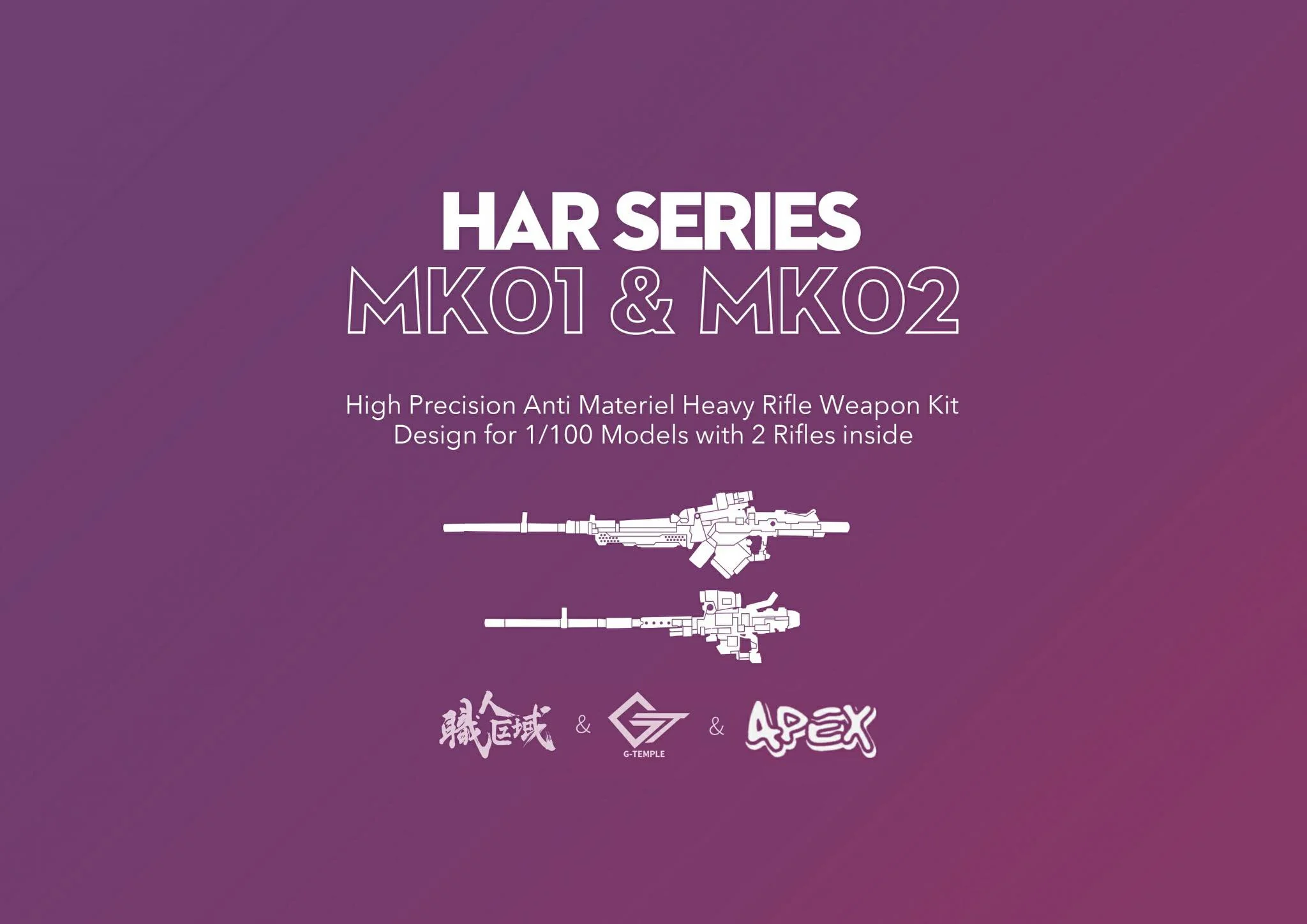 Apex HAR SERIES 1/100 rifle weapons set - Image 3
