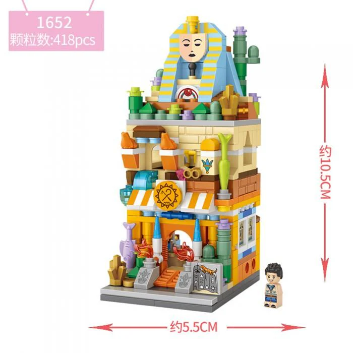 LOZ 1652 MINI NANO DIAMOND CREATIVE BRICK ARCHAEOLOGICAL HOUSE BUILDING BLOCKS BRICKS 418PCS - Image 3