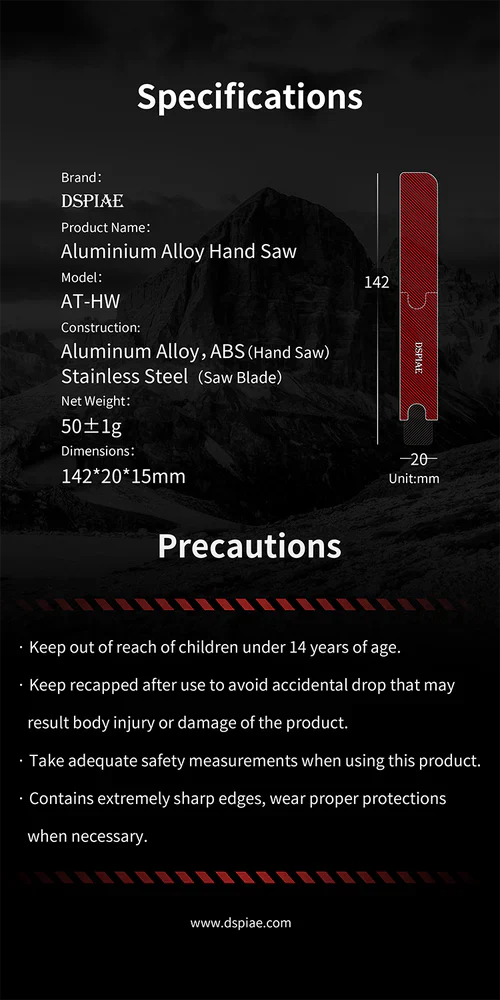 DSPIAE AT-HW Aluminum Alloy Hand Saw - Image 14