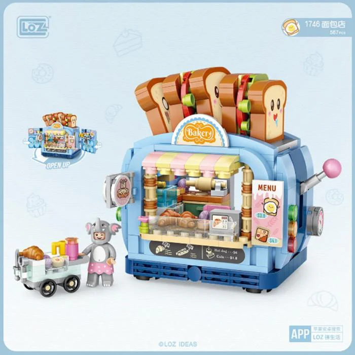 LOZ Moc Mini 1746 Bakery Shop - Image 5