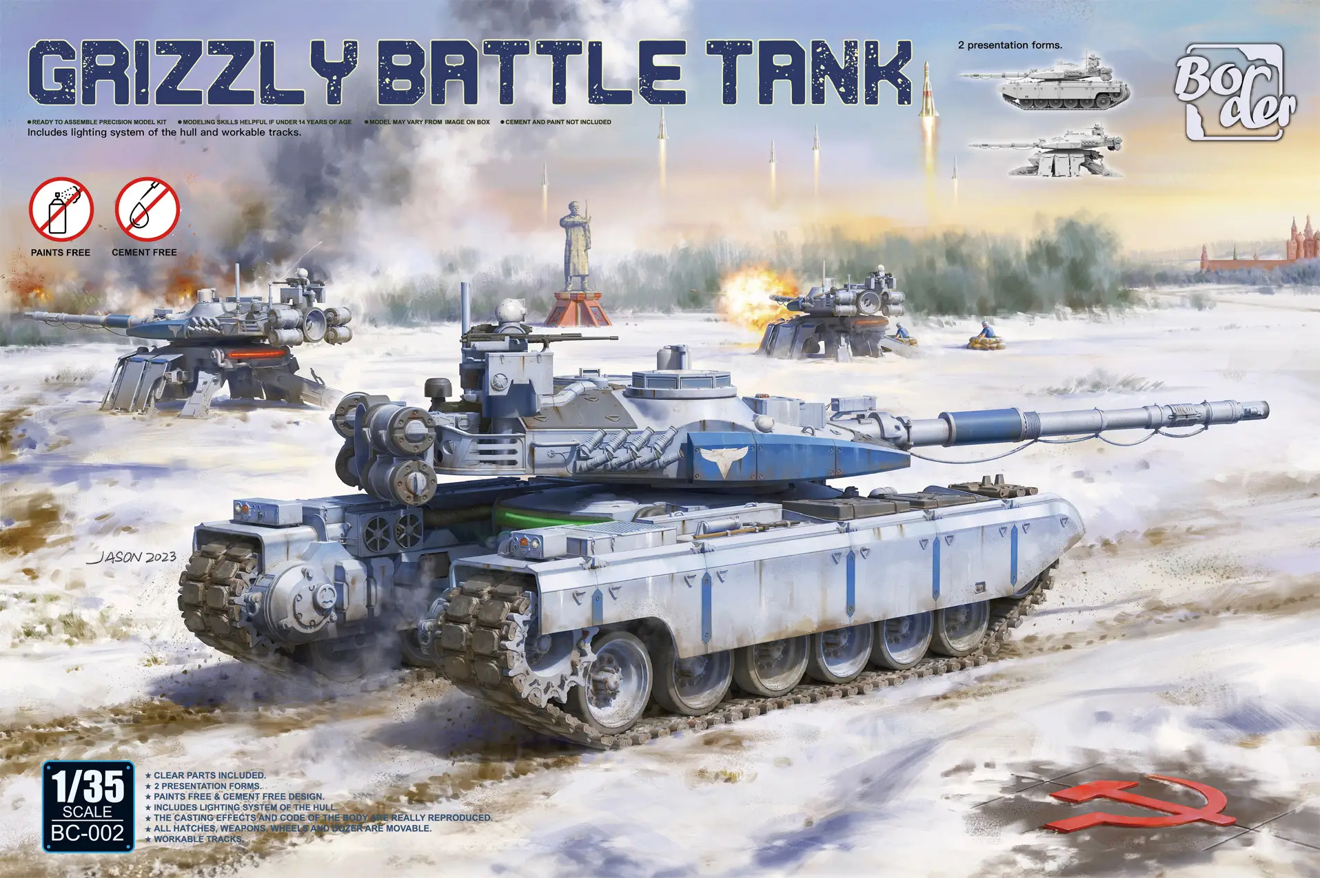 Border Model Grizzly Battle Tank 1/35 Scale Model Kit - Image 2