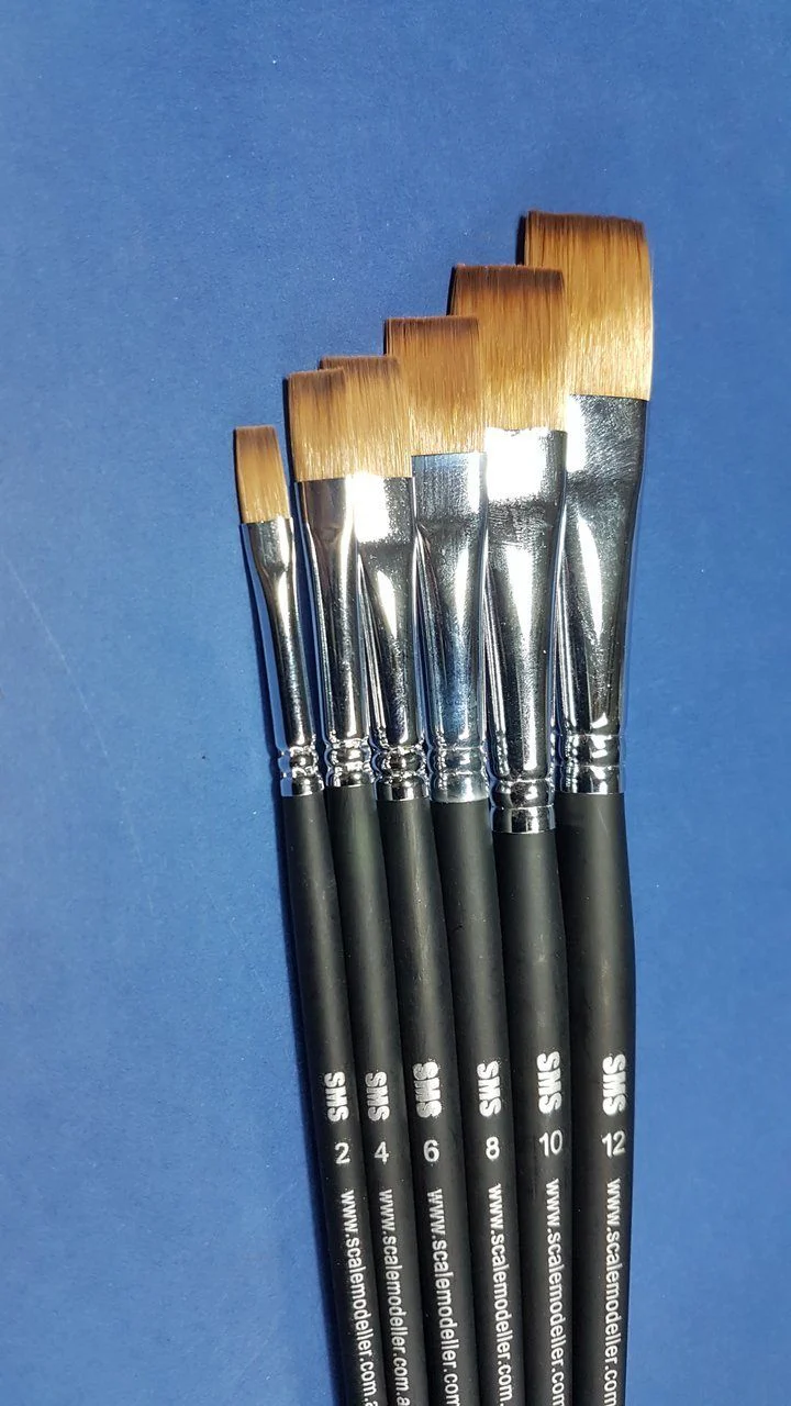 BRUSH SET (SYNTHETIC - FLAT) 6PCS - Image 2