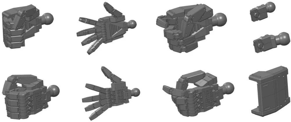 Builders Parts HD 1/144 MS Hand 01 (E.F.S.F. Dark Gray) - Image 3