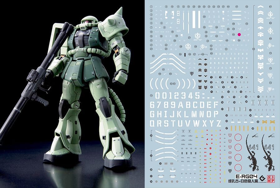 C09 RG Zaku II Green and White Ogre Decal Sheet