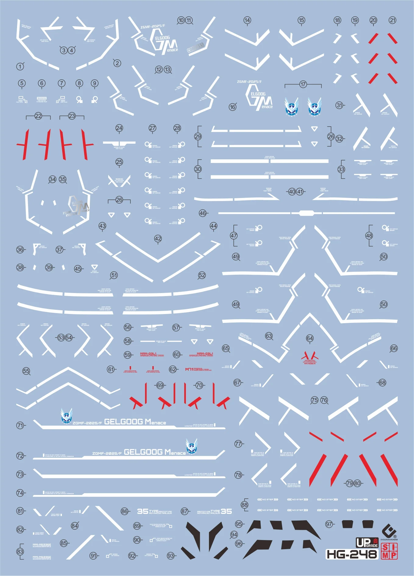 C103 HGCE Gelgoog Menace (Lunamaria Hawke Custom) Water Decal Sheet - Image 2
