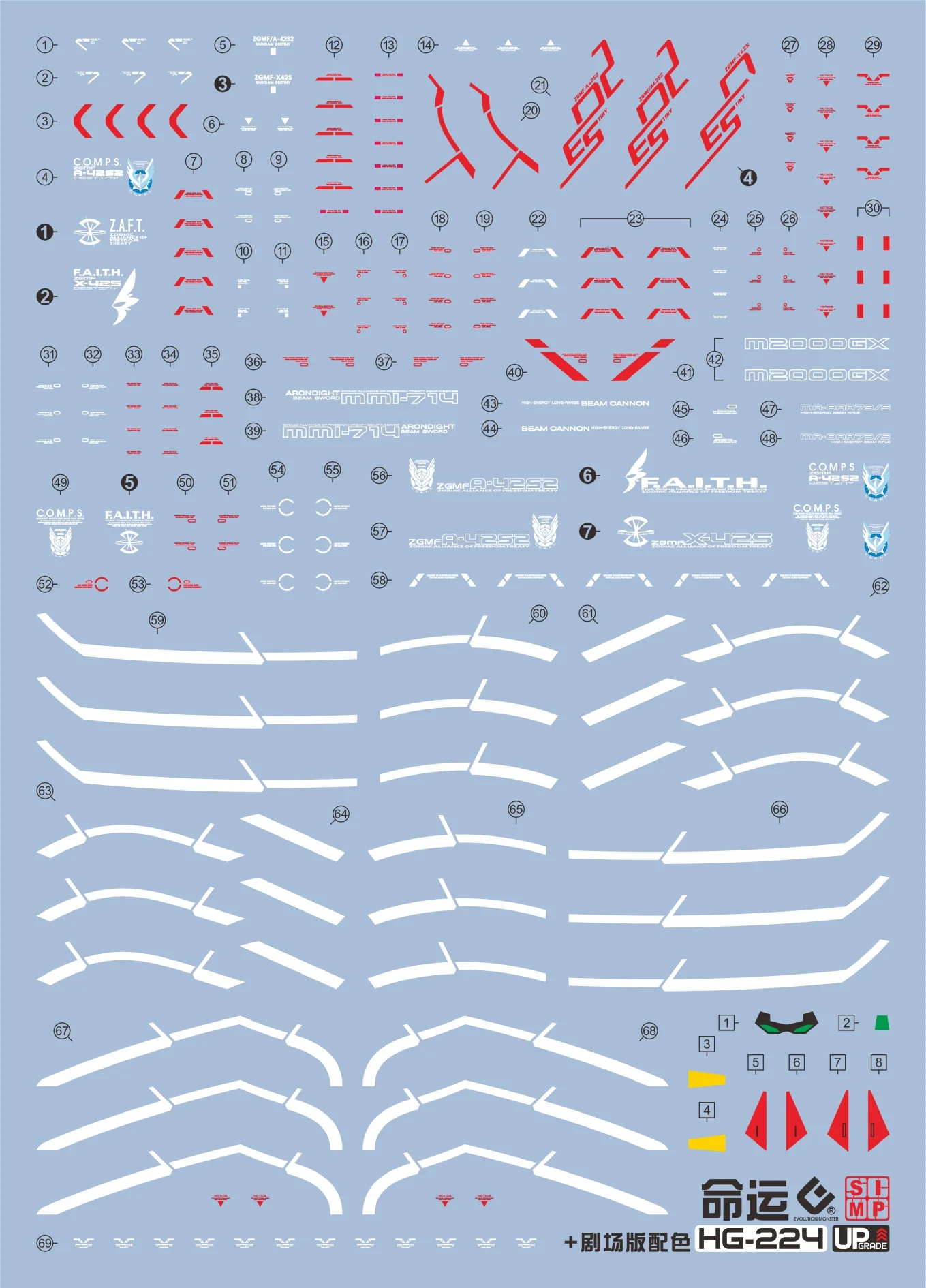 C107 HGCE Destiny Water Decal Sheet - Image 2