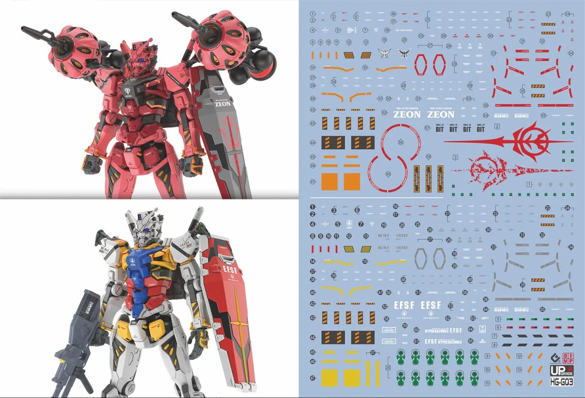 C113 HG Red + White Gundam (GQuuuuuuX Ver.) Water Slide Decal