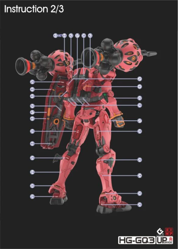 C113 HG Red + White Gundam (GQuuuuuuX Ver.) Water Slide Decal - Image 7