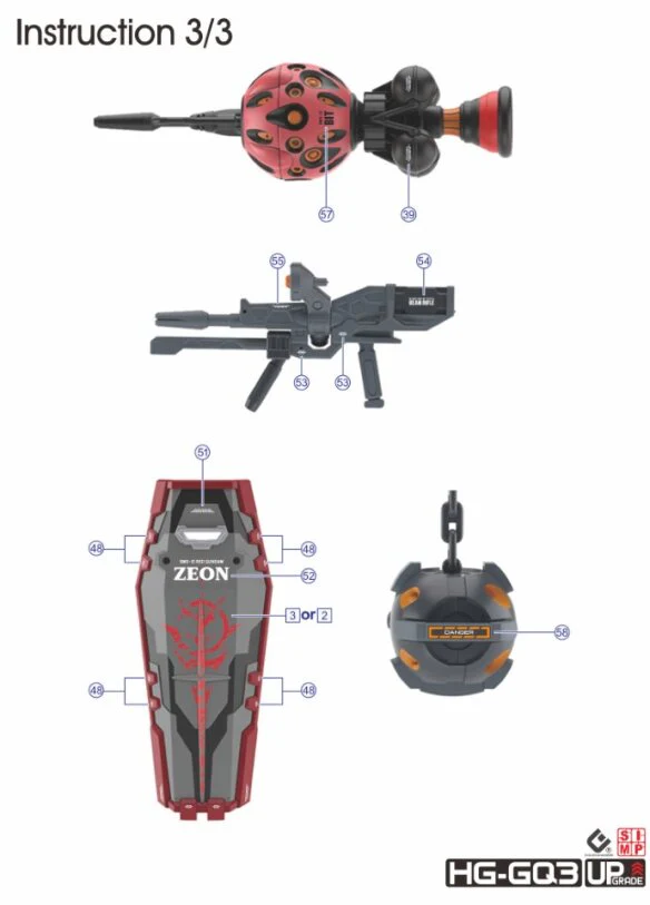 C113 HG Red + White Gundam (GQuuuuuuX Ver.) Water Slide Decal - Image 8