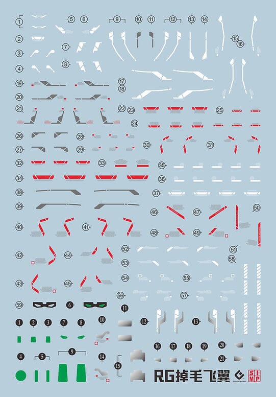C19 RG Gundam Wing Zero Custom Decal Sheet - Image 2