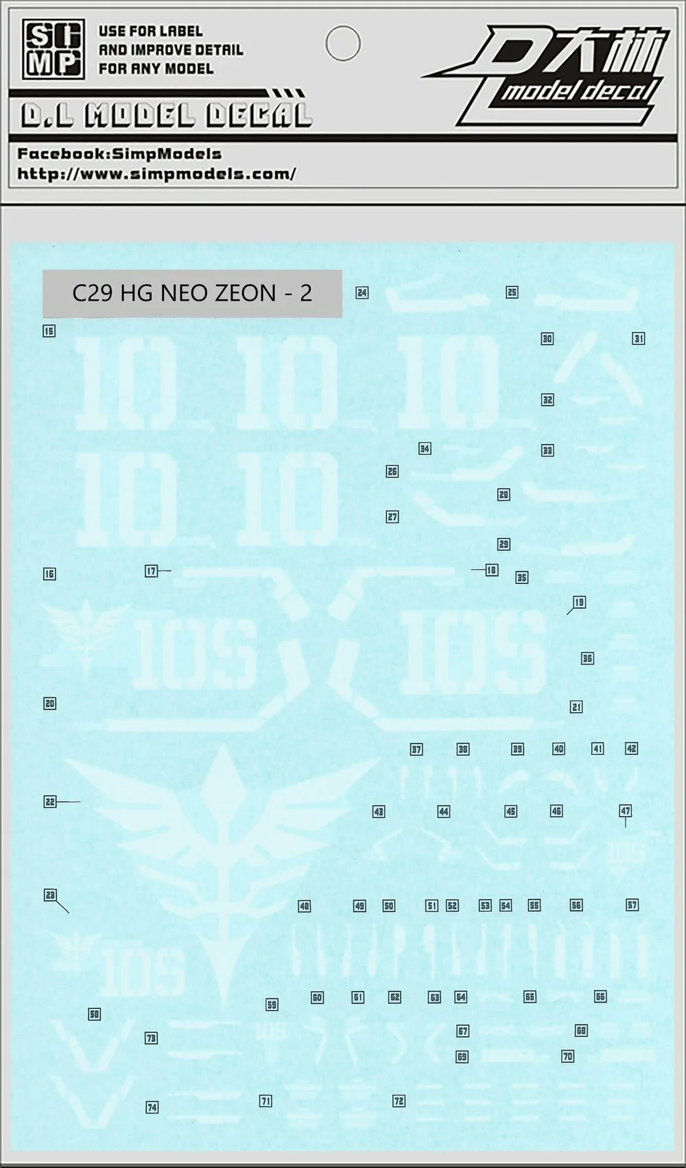 C29 HGUC Neo Zeon (2 sheets) - Image 2