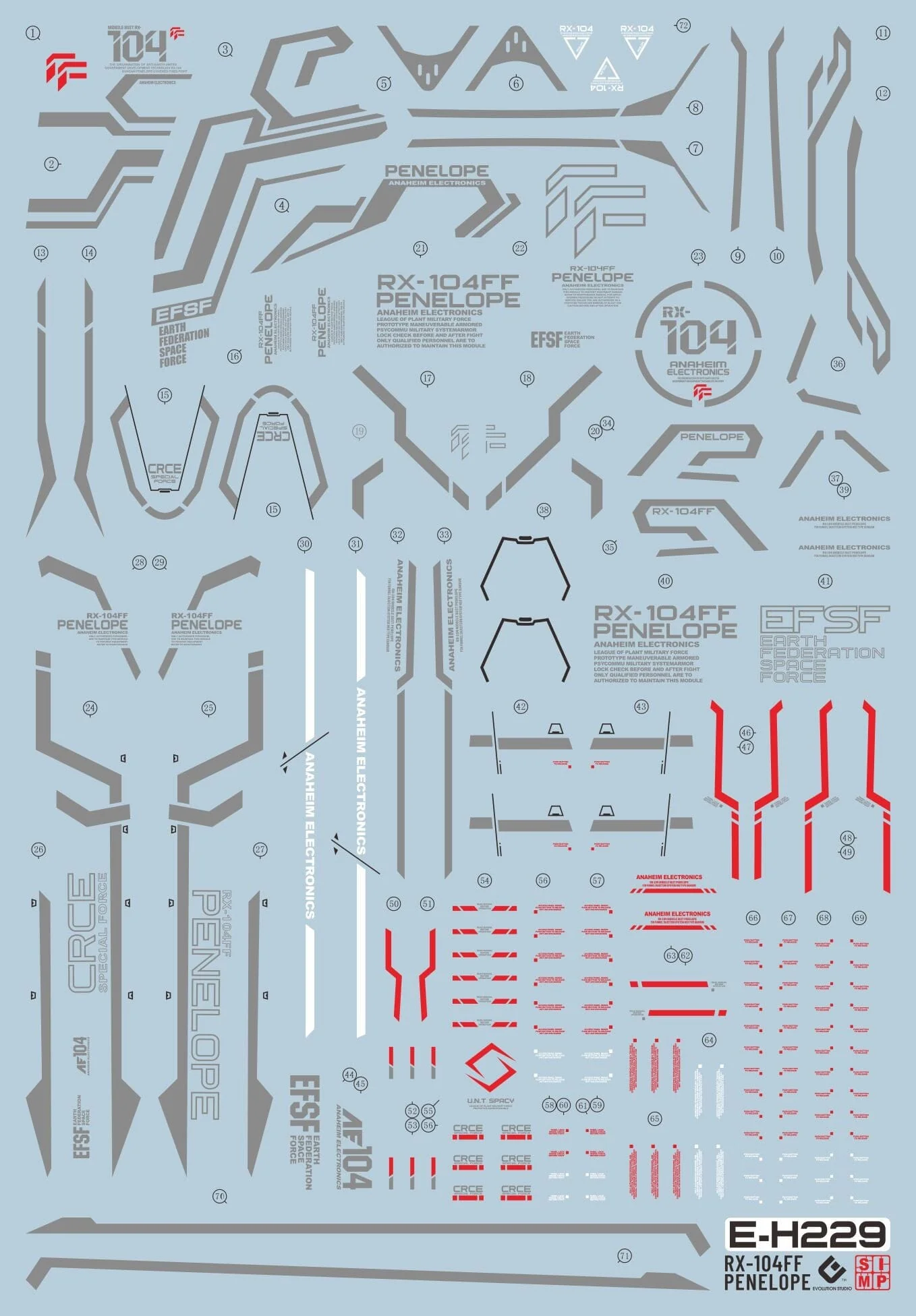 C32 HG Penelope (Dark) Decal Sheet - Image 2