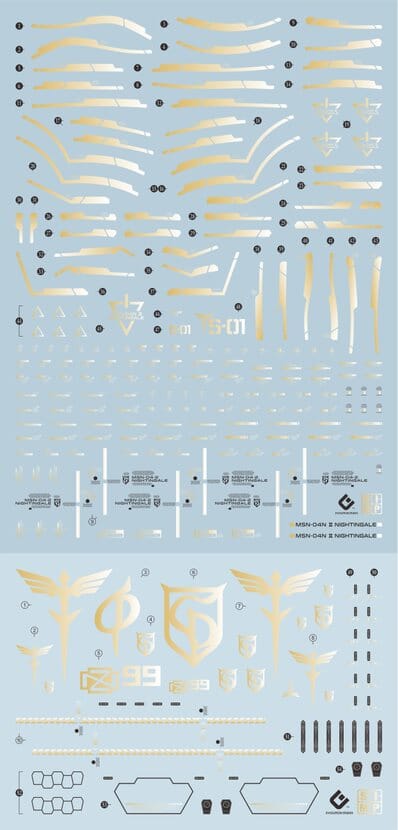 C56 HGUC 1/144 Nightingale Metallic Gold - Image 2