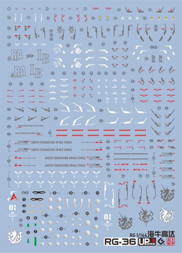 C57 RG Hi-v (Hi-Nu) Gundam Water Slide Decal - Image 2