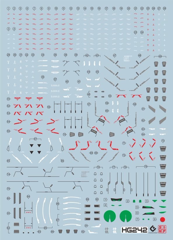 C75 HGAC Shenlong Gundam Water Decal Sheet - Image 2