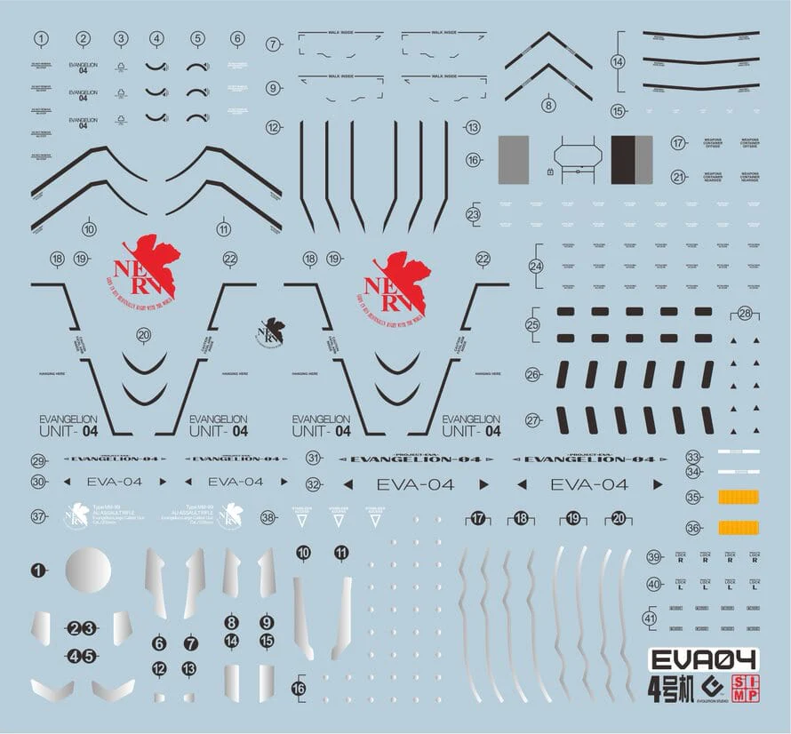 C76 RG Evangelion Unit 04 Water Decal Sheet - Image 2