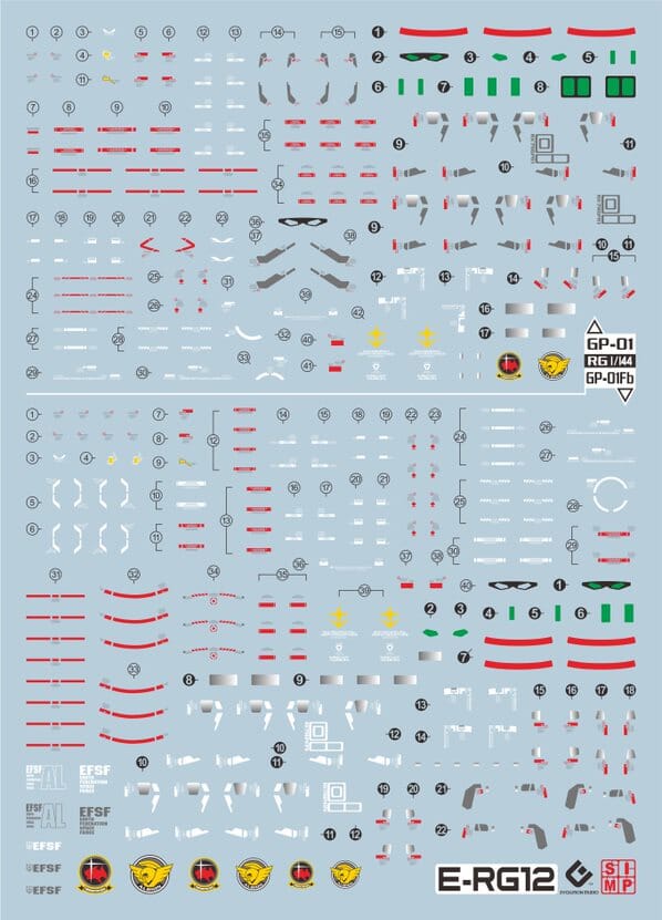 C77 RG GP01/GP01FB Decal Sheet - Image 2