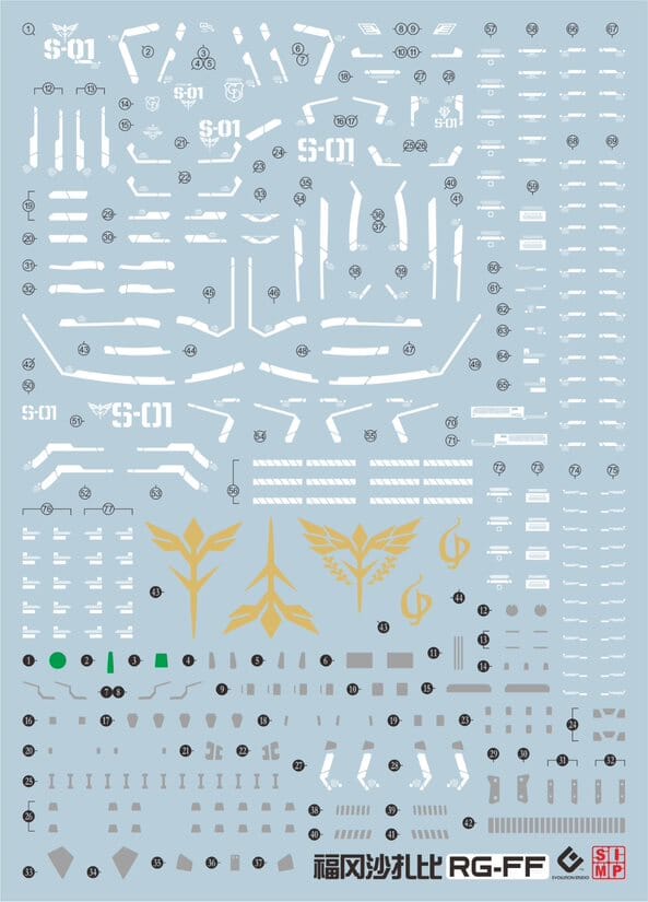 C88 RG MSN-04FF PB SIDE-F Fukuyama Water Decal Sheet - Image 2