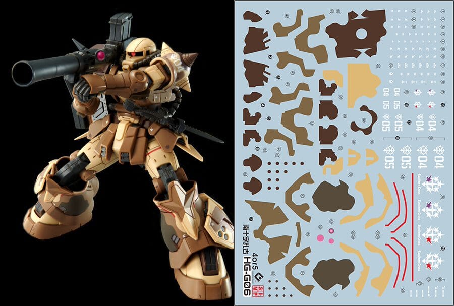 C91 HG GTO Zaku High Mobility Surface Type 4&5 Water Slide Decal