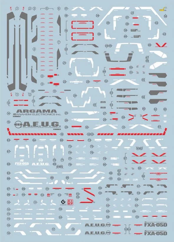 C93 HGUC G-Defender Flying Armor Set Water Slide Decal - Image 2