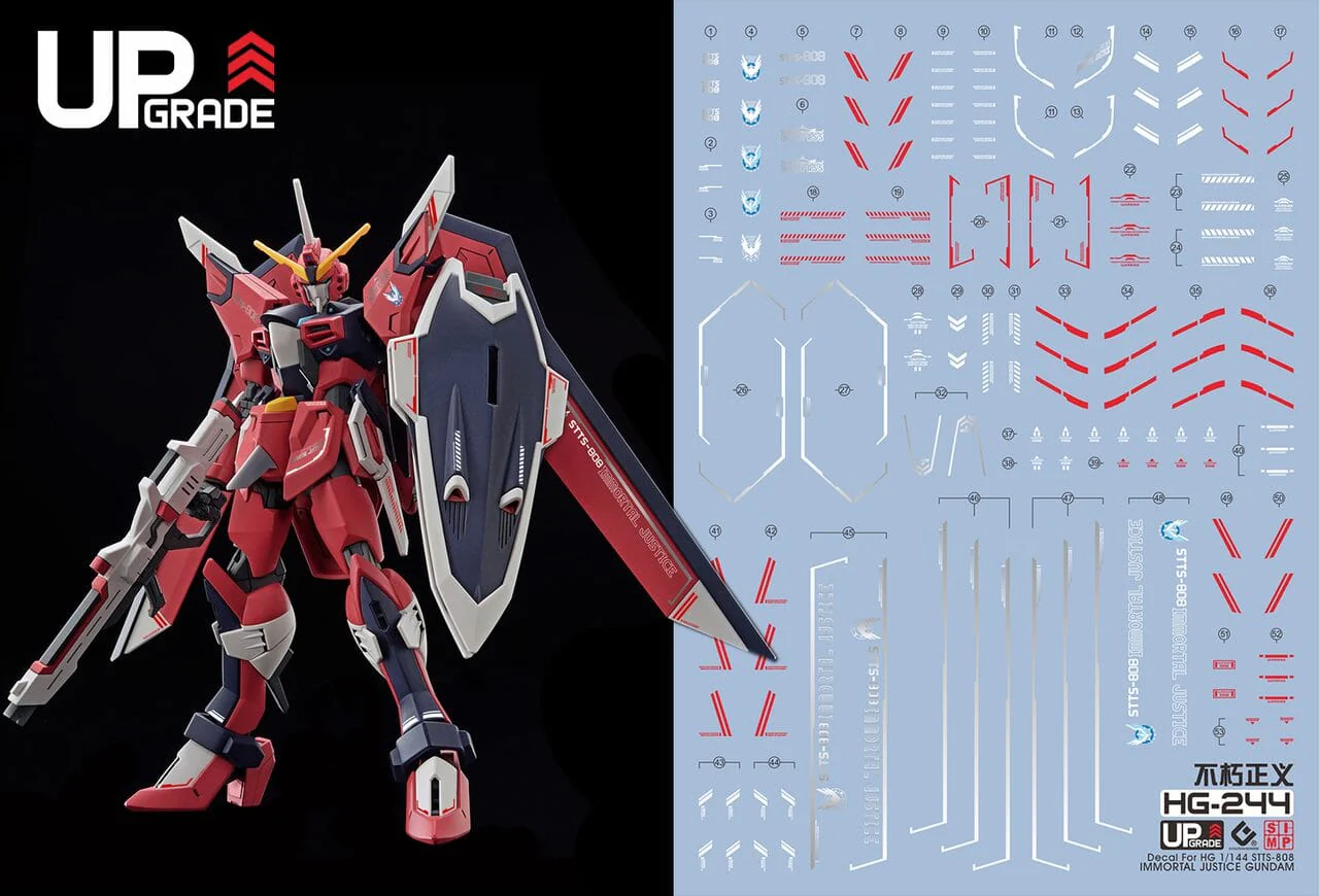 C95 HGCE Immortal Justice Gundam Water Slide Decal