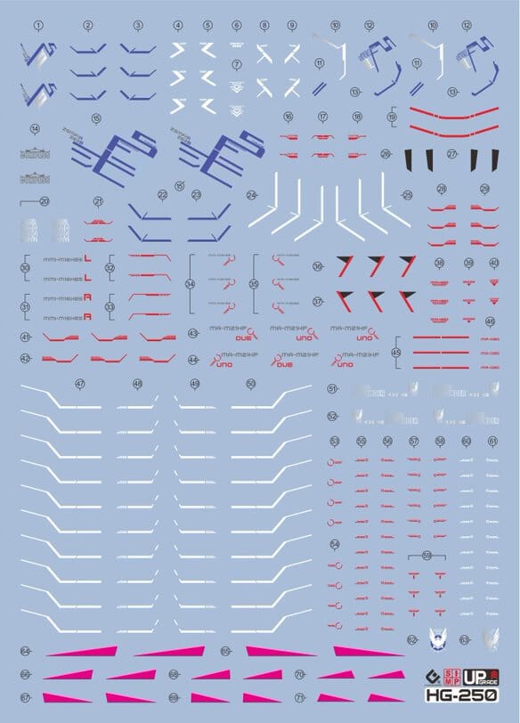 C99 HGCE Mighty Strike Gundam Water Slide Decal - Image 3