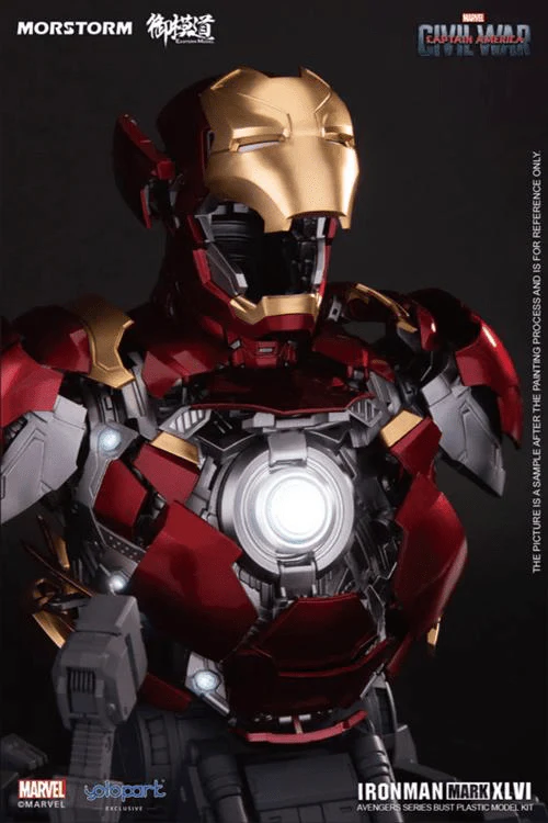Captain America: Civil War Iron Man Mark 46 Bust Model Kit - Image 7