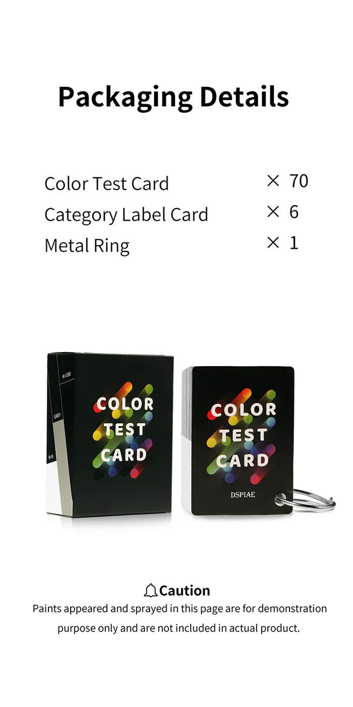 DSPIAE CC-01 Model Paint Color Test Card - Image 10