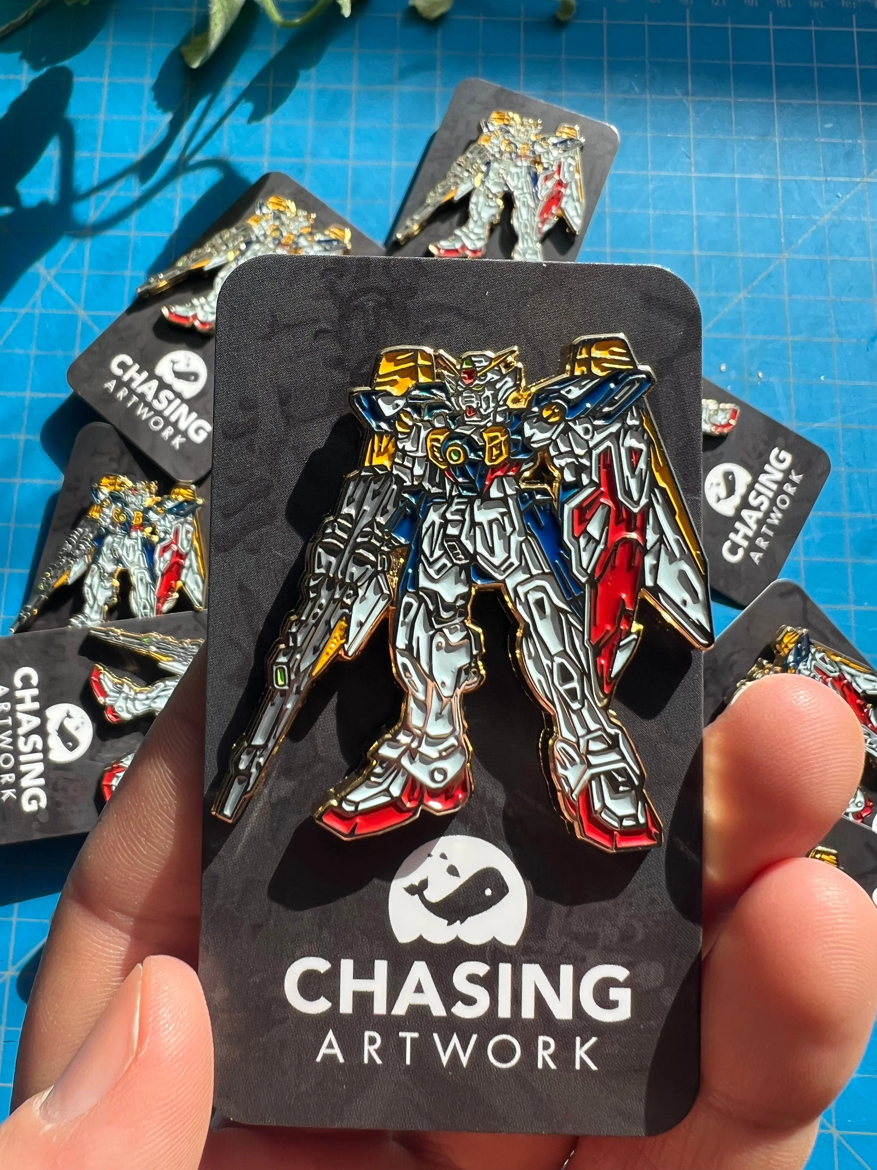 Limited Chasing Artwork Gundam Wing Enamel Pin - Image 2