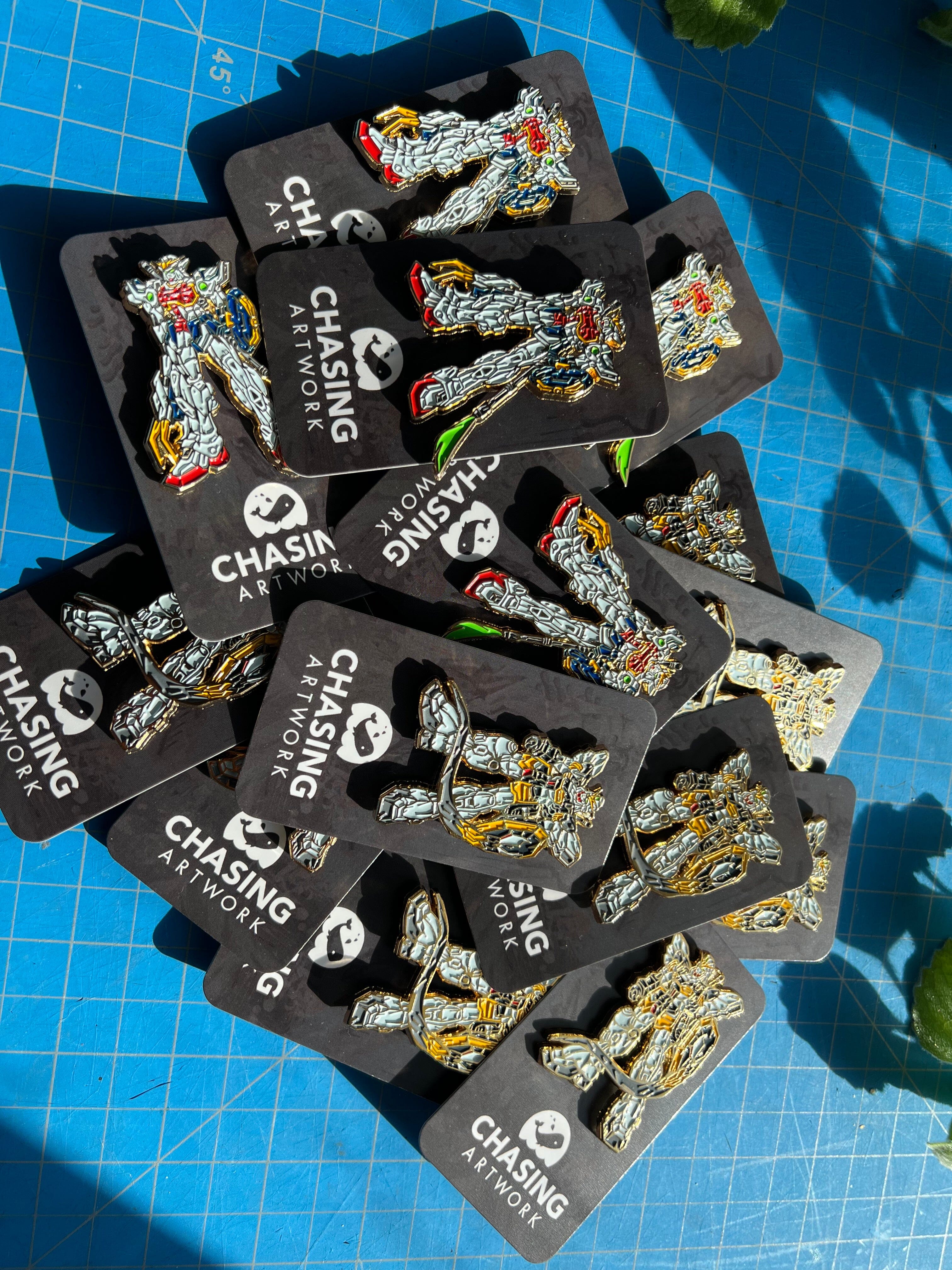 Limited Chasing Artwork Gundam Wing Enamel Pin - Image 3