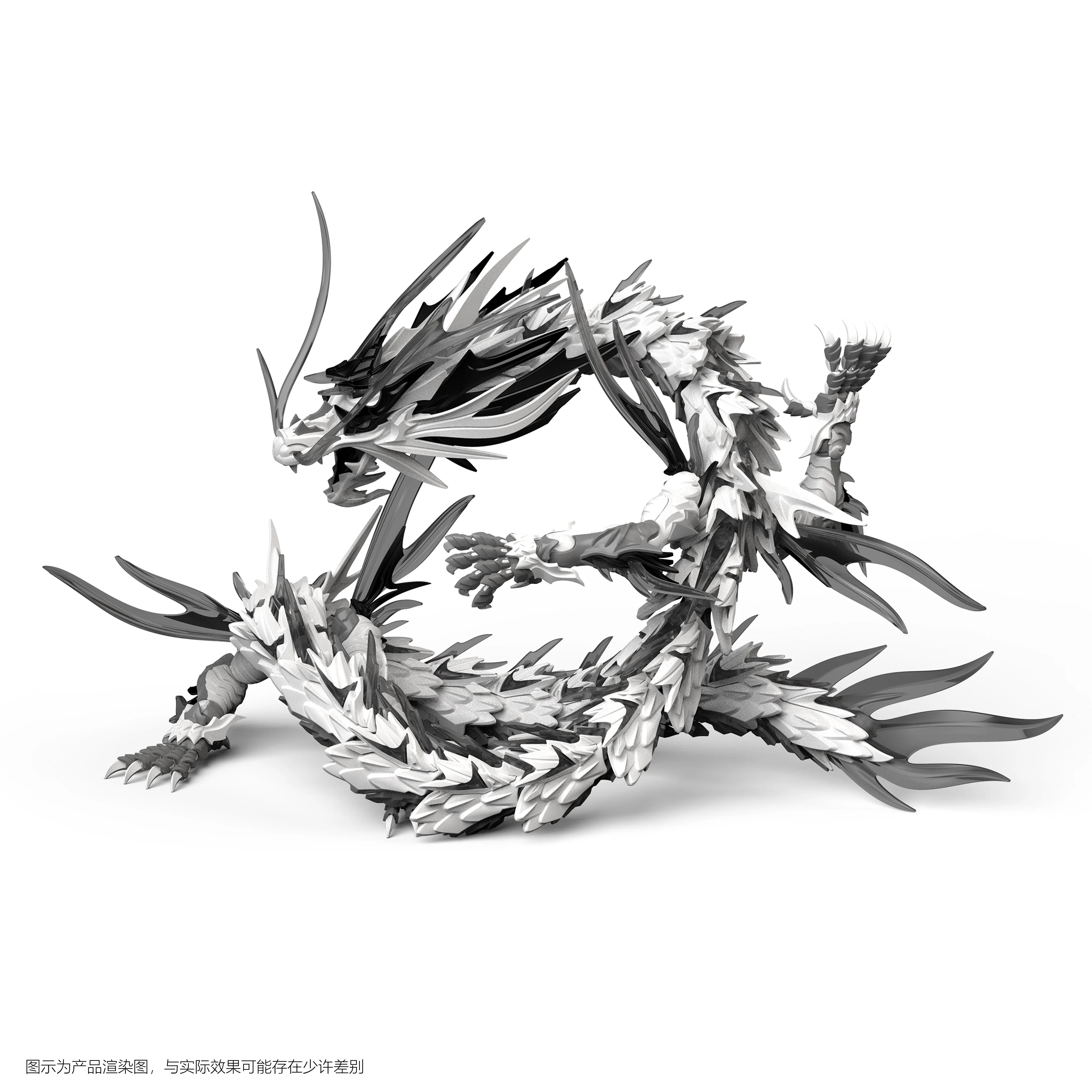 Classic Of Mountains And Seas The pale dragon (Black and White)Shenxing Technology Plastic Model Kit - Image 4