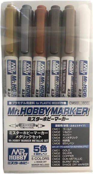 CMS01 Mr. Hobby Marker Metallic Set