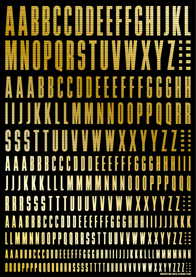 CND Decal Alphabet Gold(1pc) - Image 2
