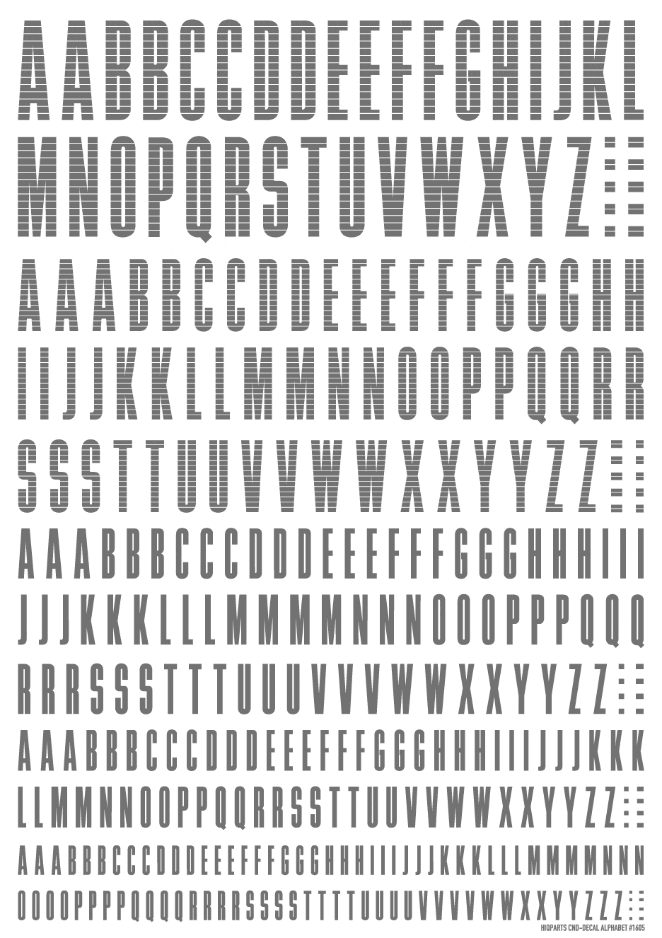 CND Decal Alphabet Gray(1pc) - Image 3