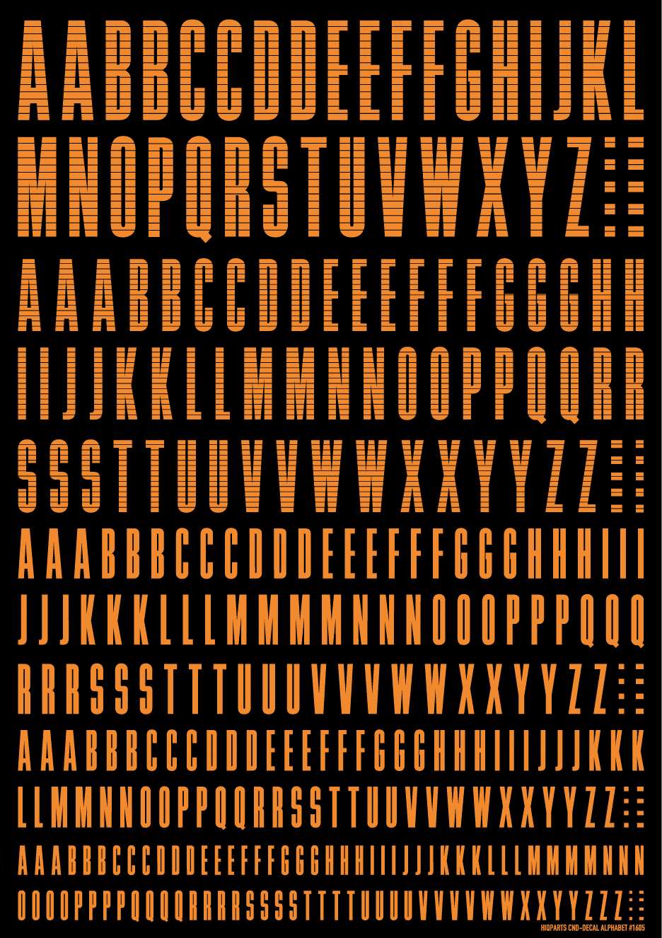 CND Decal Alphabet Orange(1pc) - Image 3