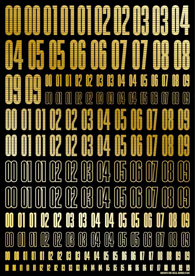 CND Decal Number Gold(1pc) - Image 2