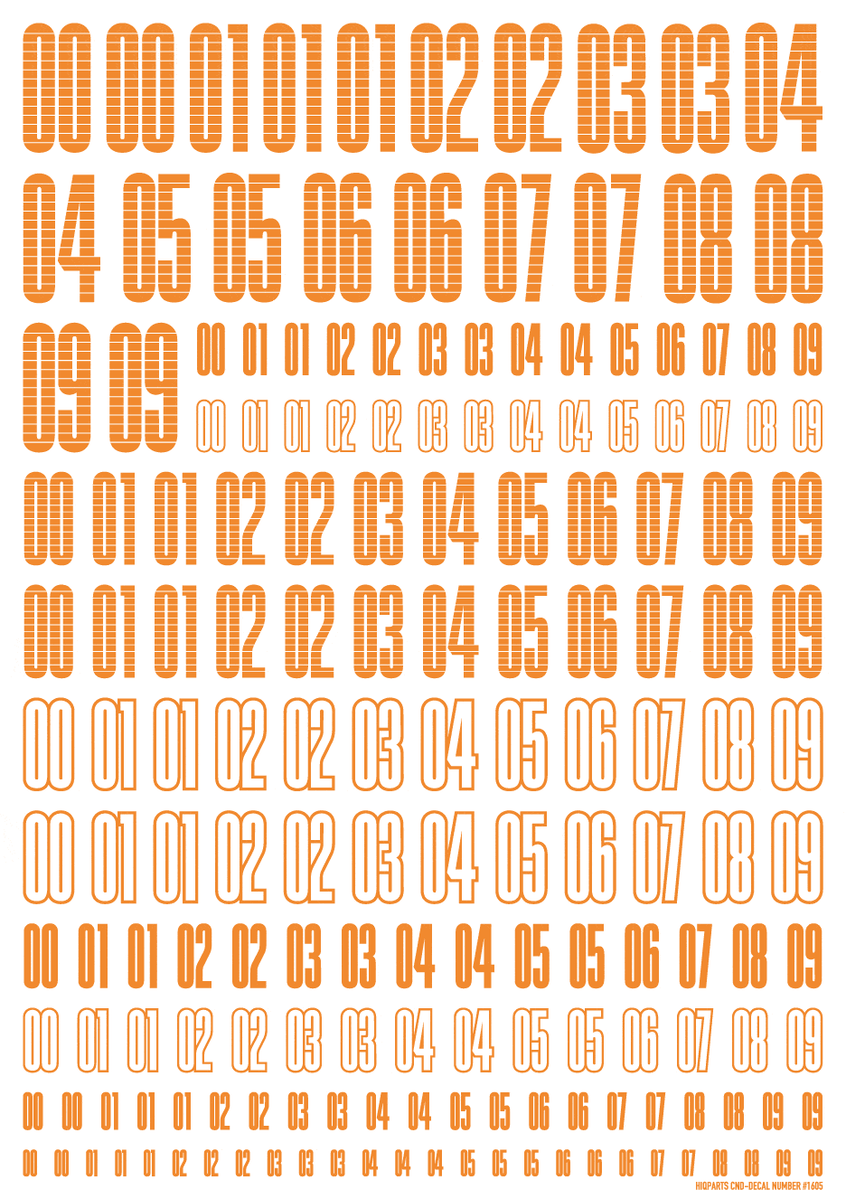 CND Decal Number Orange(1pc) - Image 2
