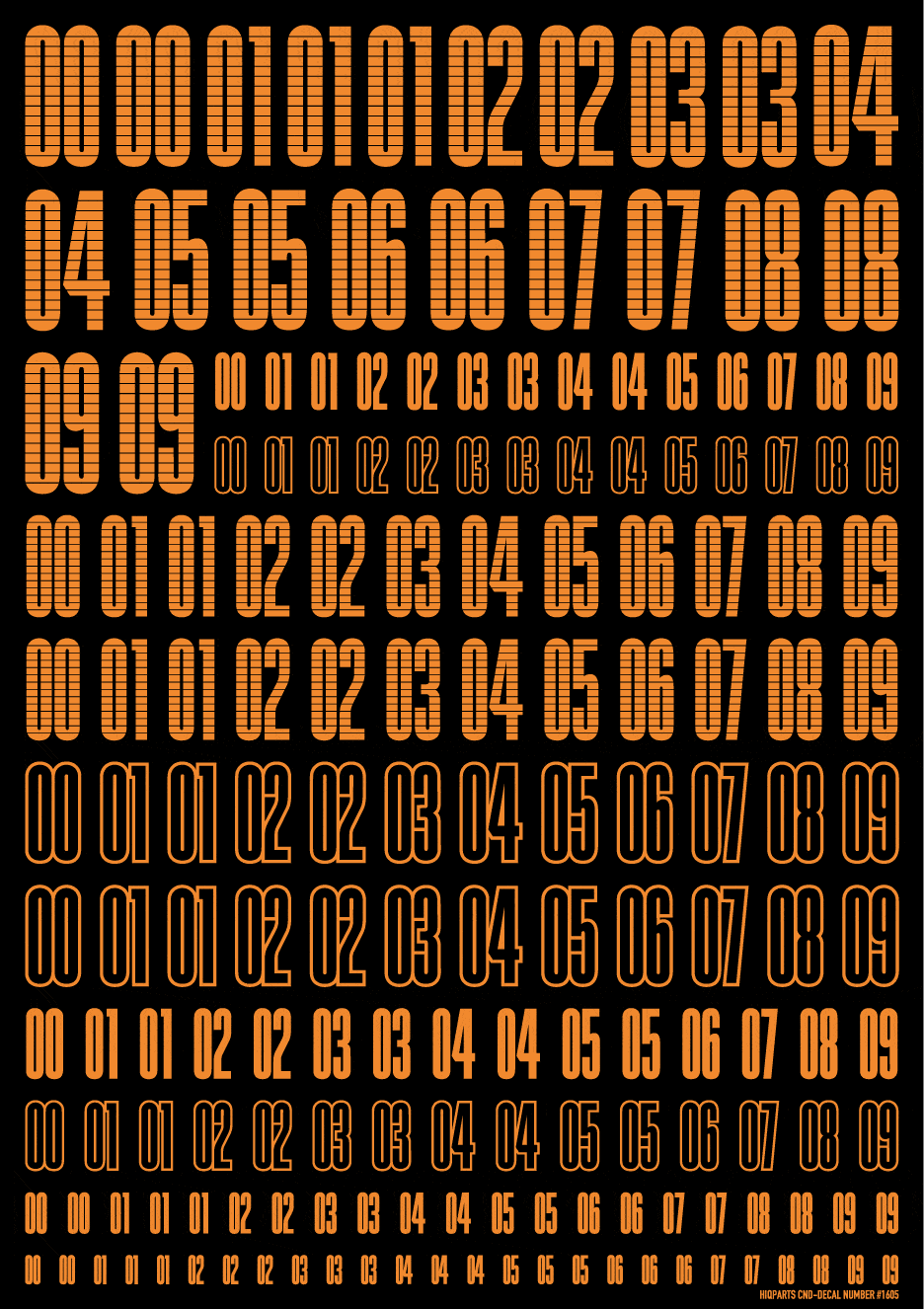 CND Decal Number Orange(1pc) - Image 3